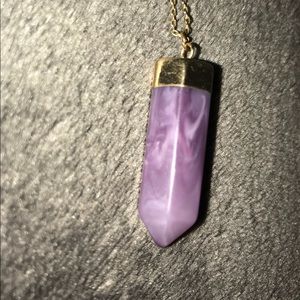 Long chain crystal necklace